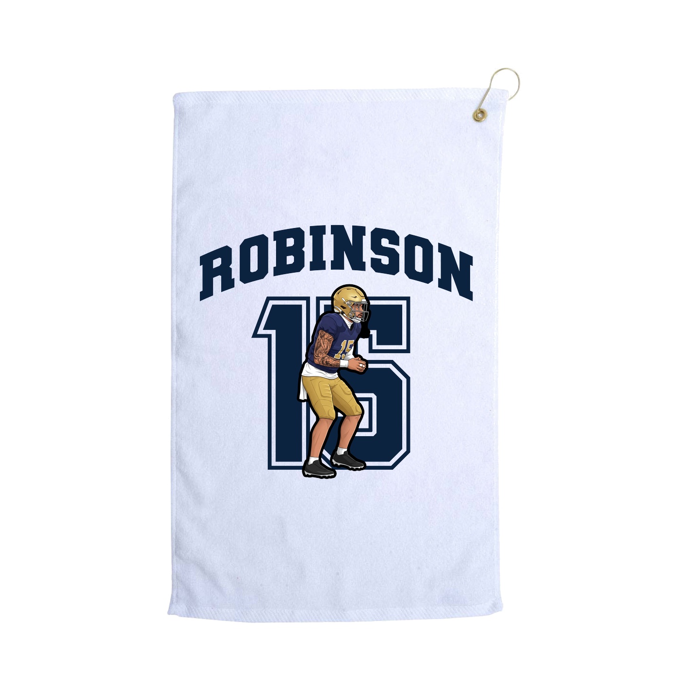 Golf Towel — Number in White