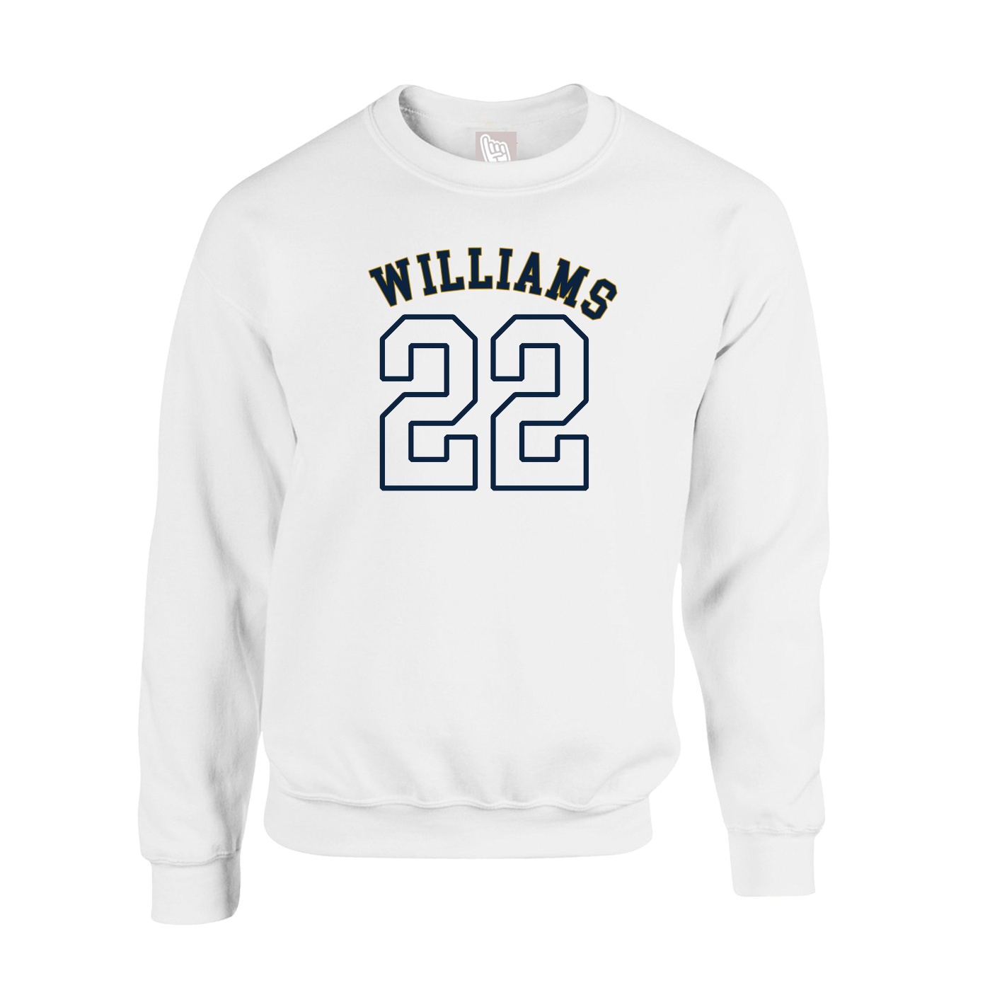 Fleece Crew — Shirsey Arch in White