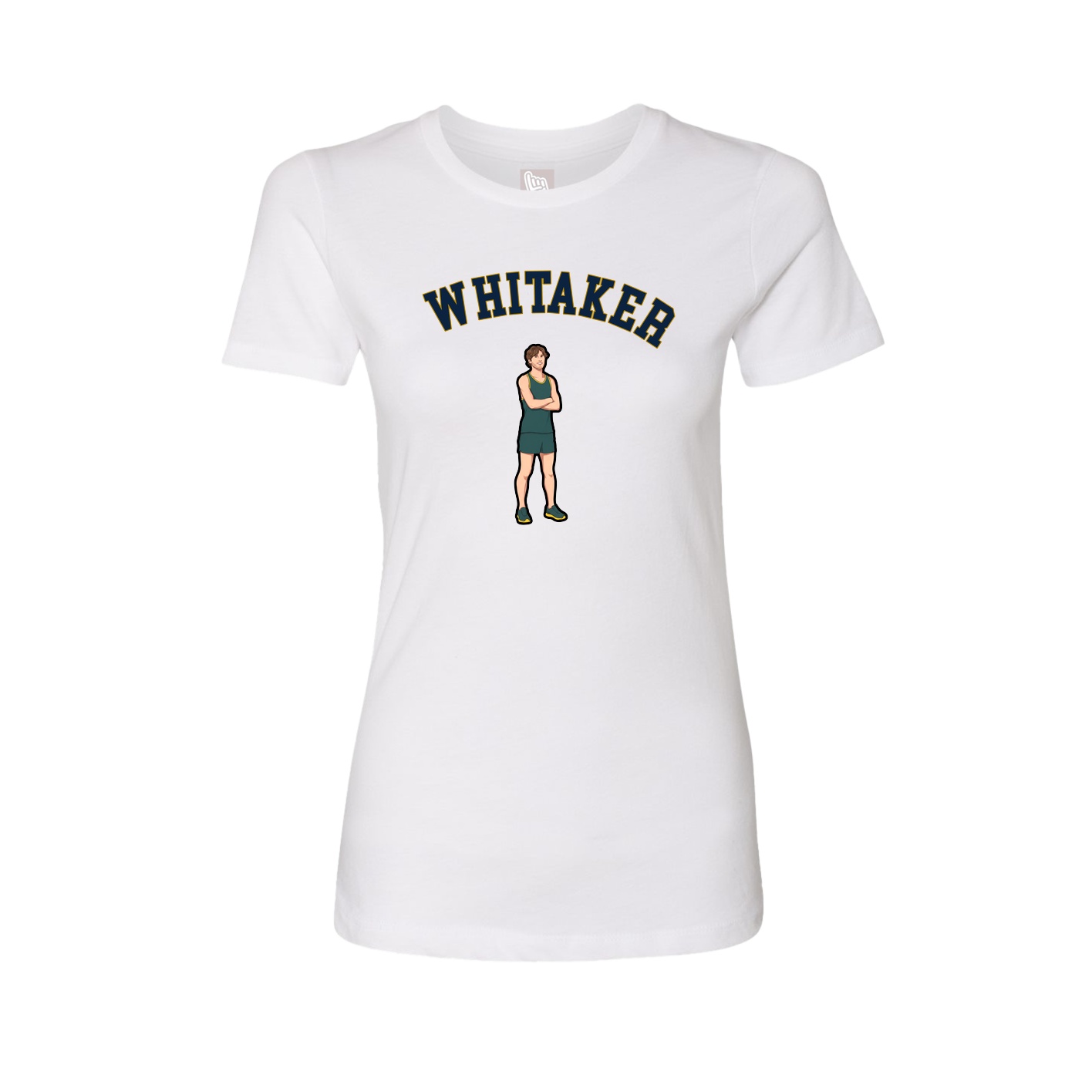 Fitted Women's Tee — Shirsey Arch in White