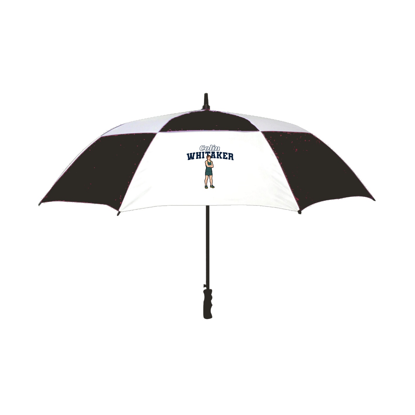 Golf Umbrella — Name Arch in Black