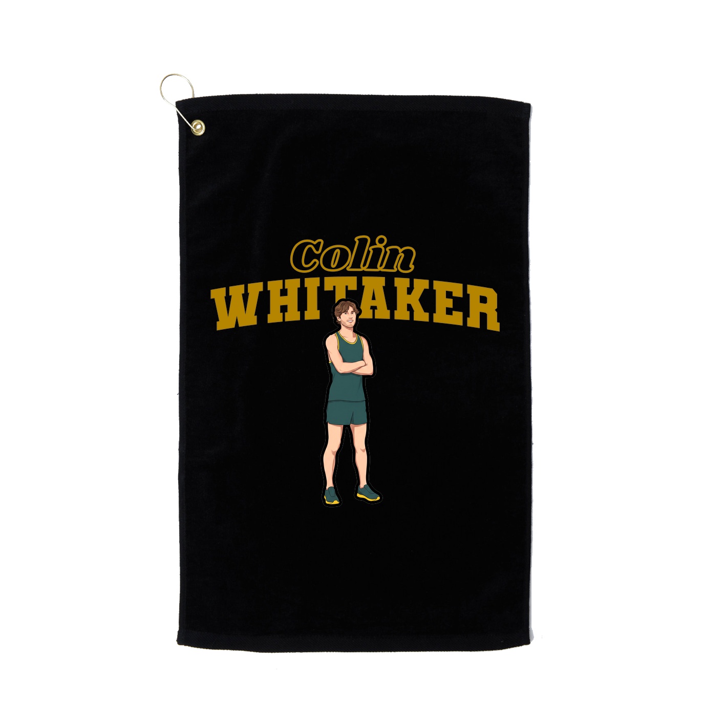Golf Towel — Name Arch in Black