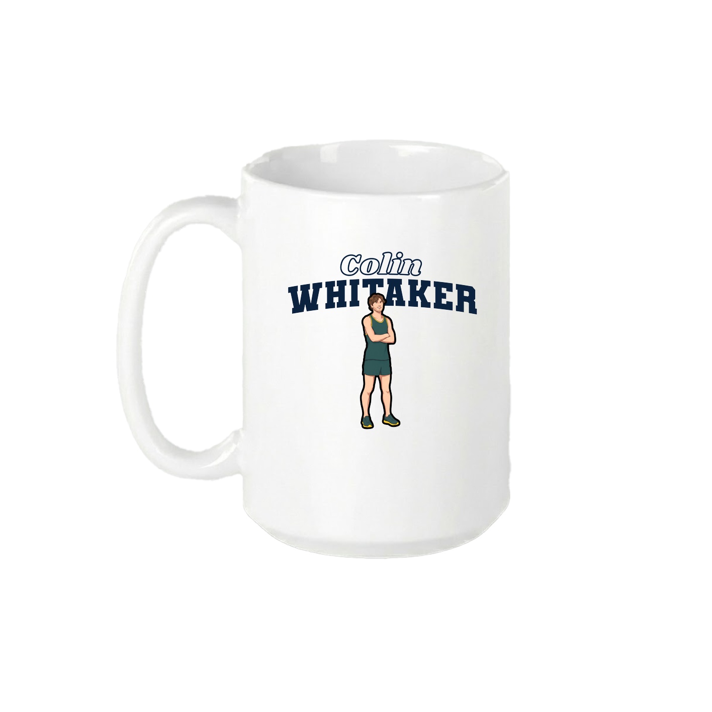15oz Coffee Mug — Name Arch in White