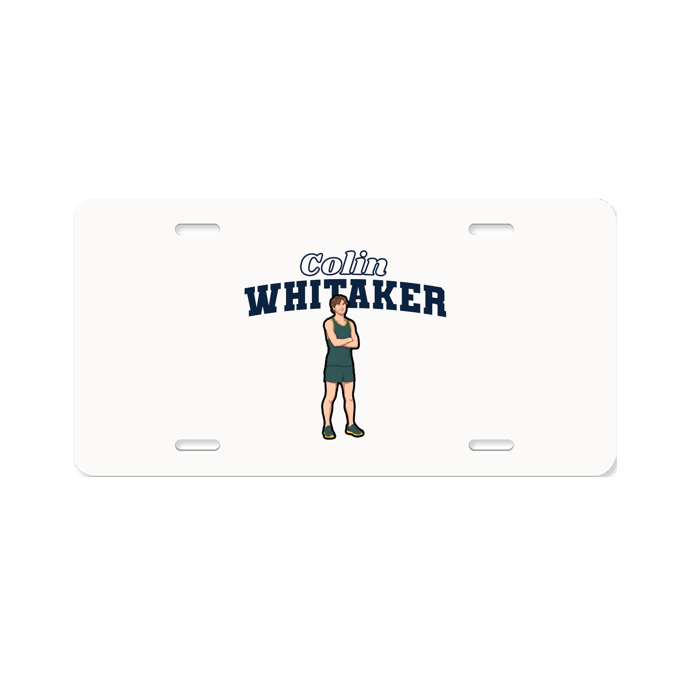 License Plate — Name Arch in Classic
