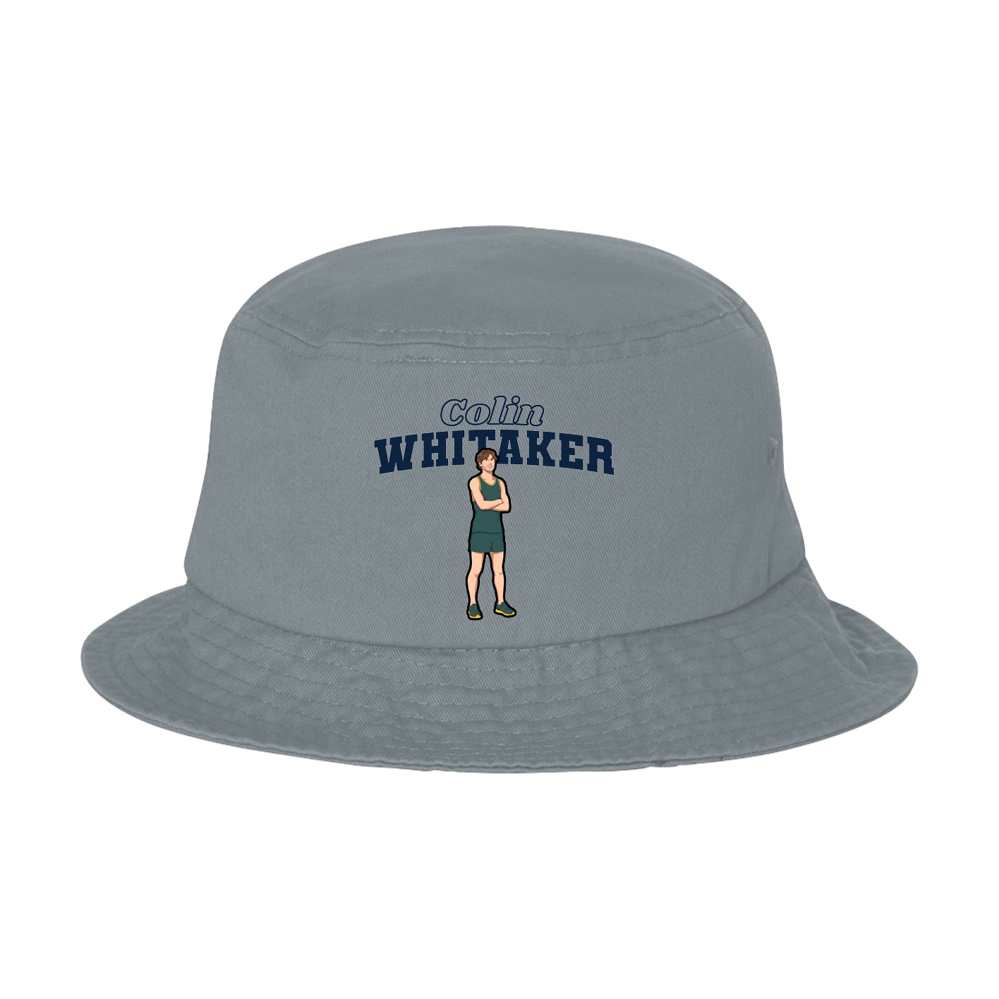 Bucket Cap — Name Arch in Grey