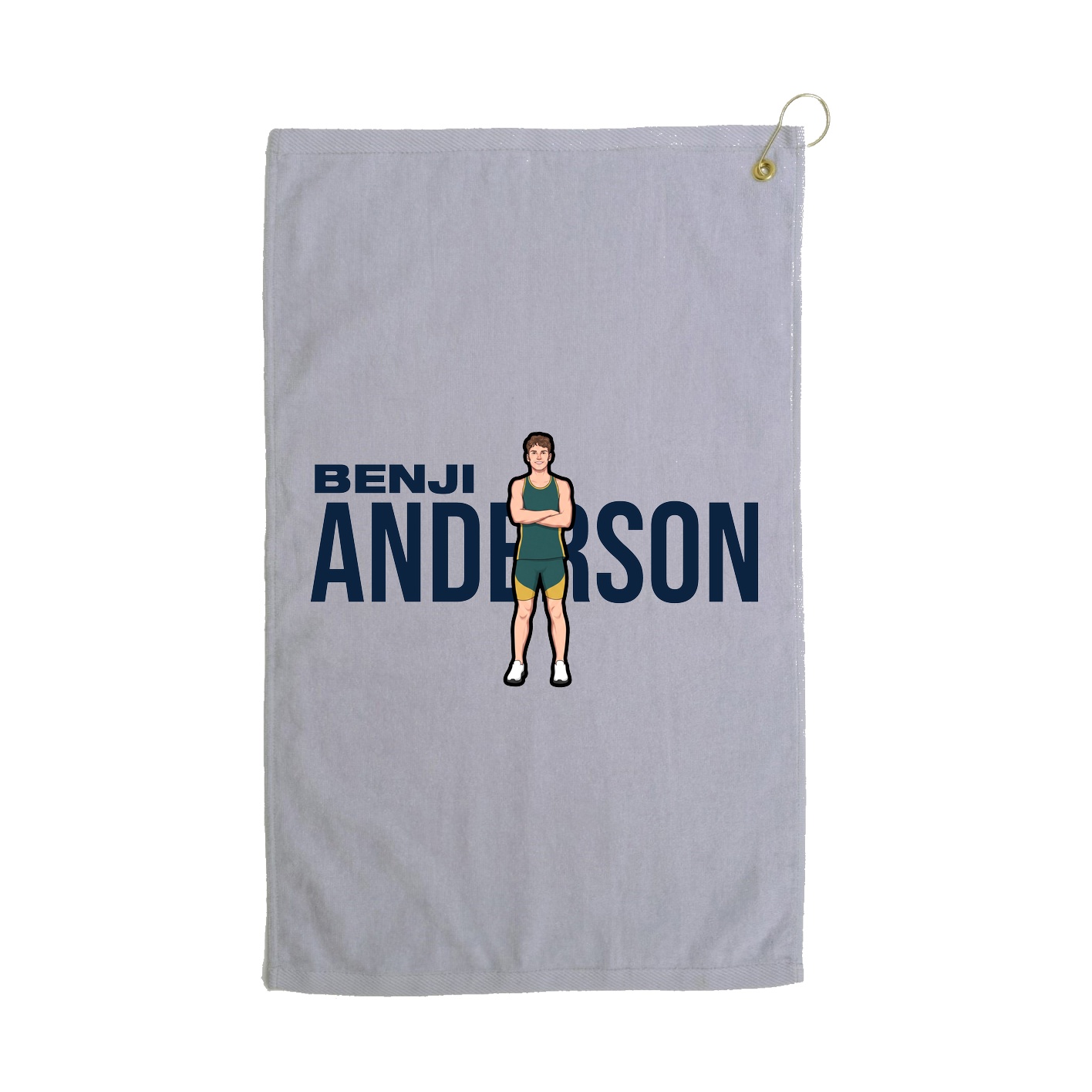 Golf Towel — Player Name in Grey