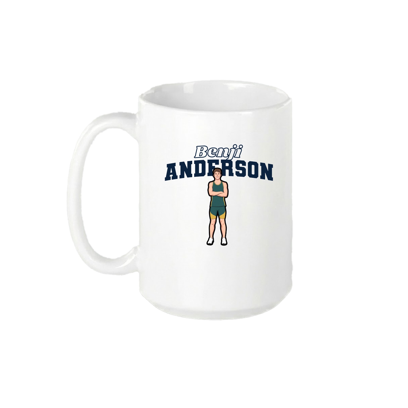 15oz Coffee Mug — Name Arch in White