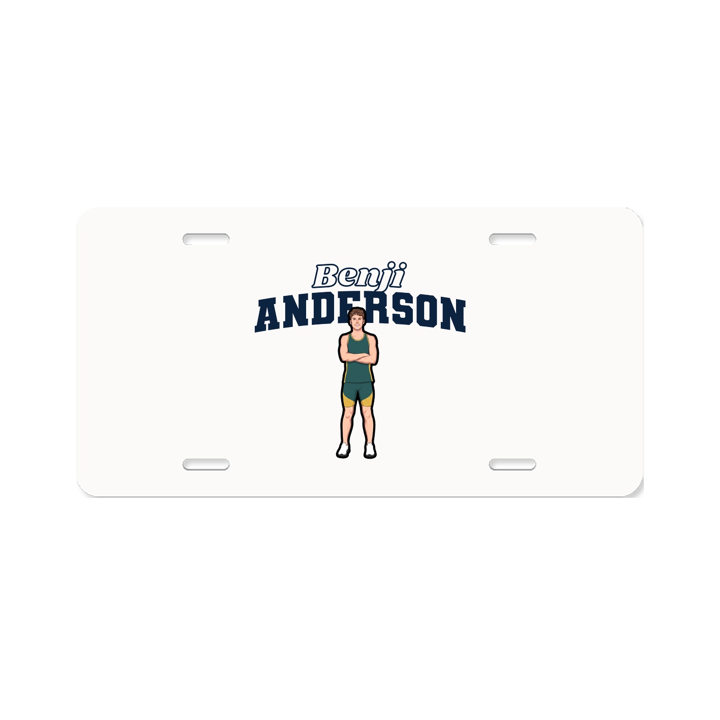 License Plate — Name Arch in Classic