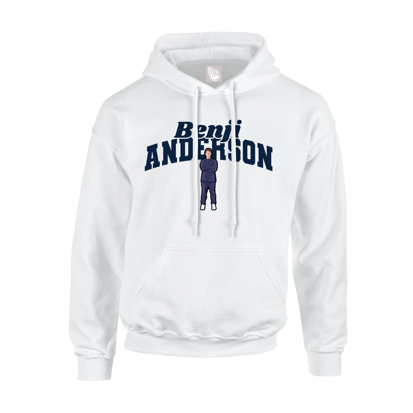 Hoodie — Signature Arch in White