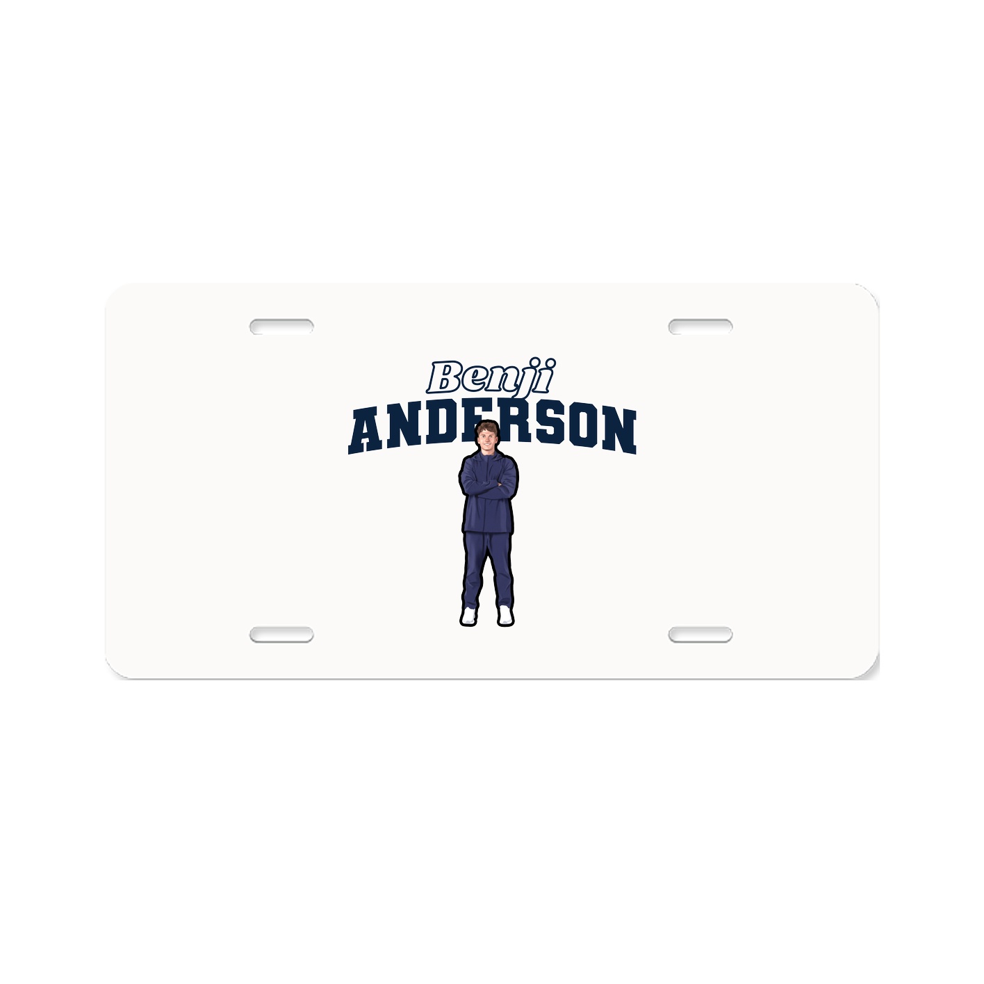 License Plate — Name Arch in Classic