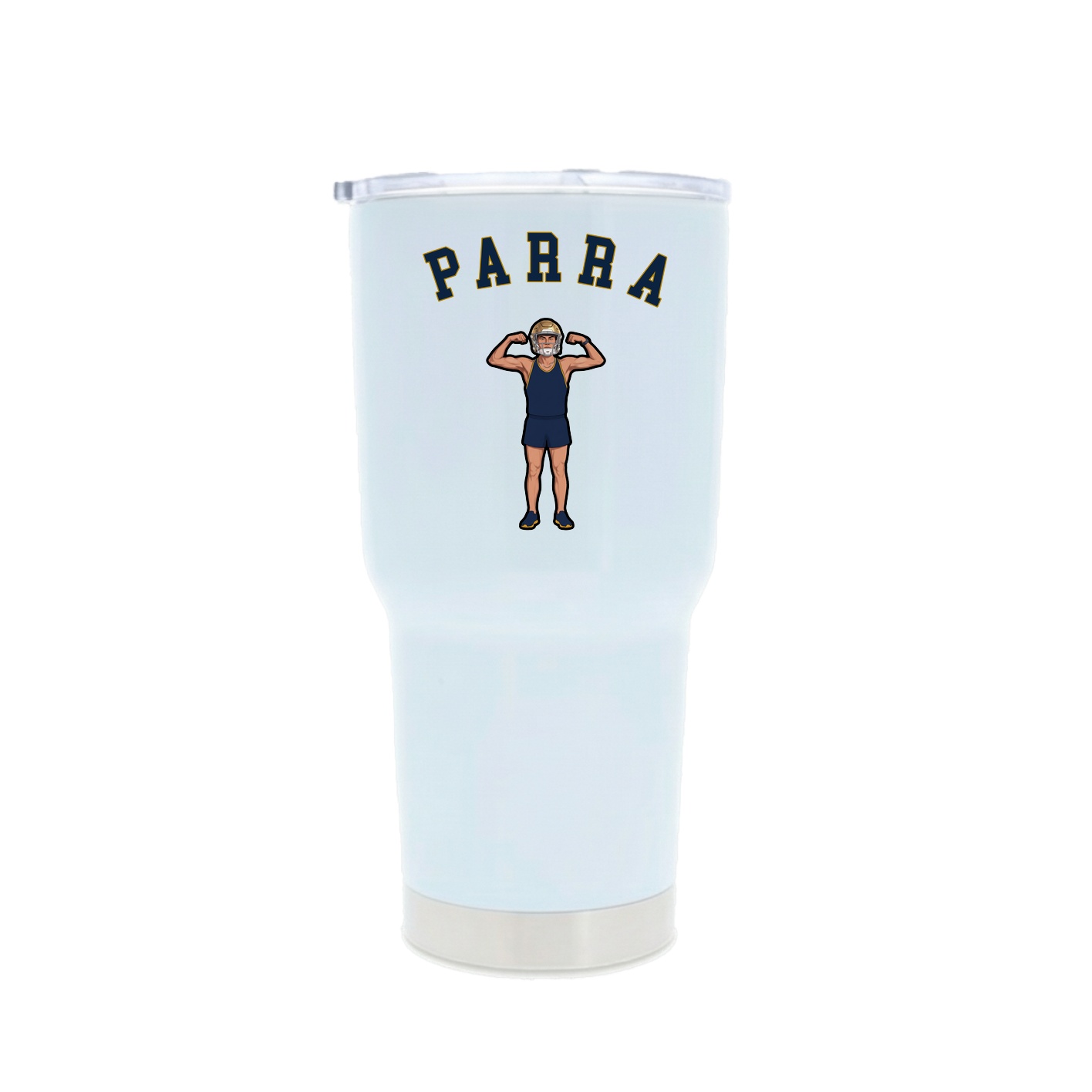 30oz Stainless Steel Tumbler — Shirsey Arch in White