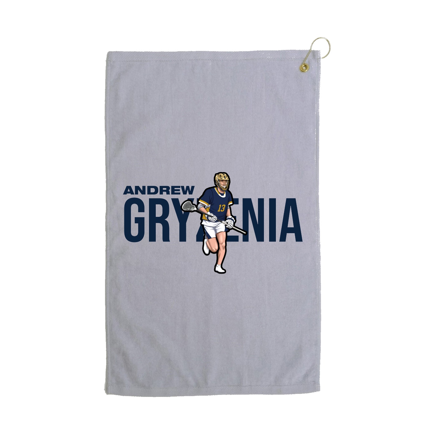 Golf Towel — Player Name in Grey