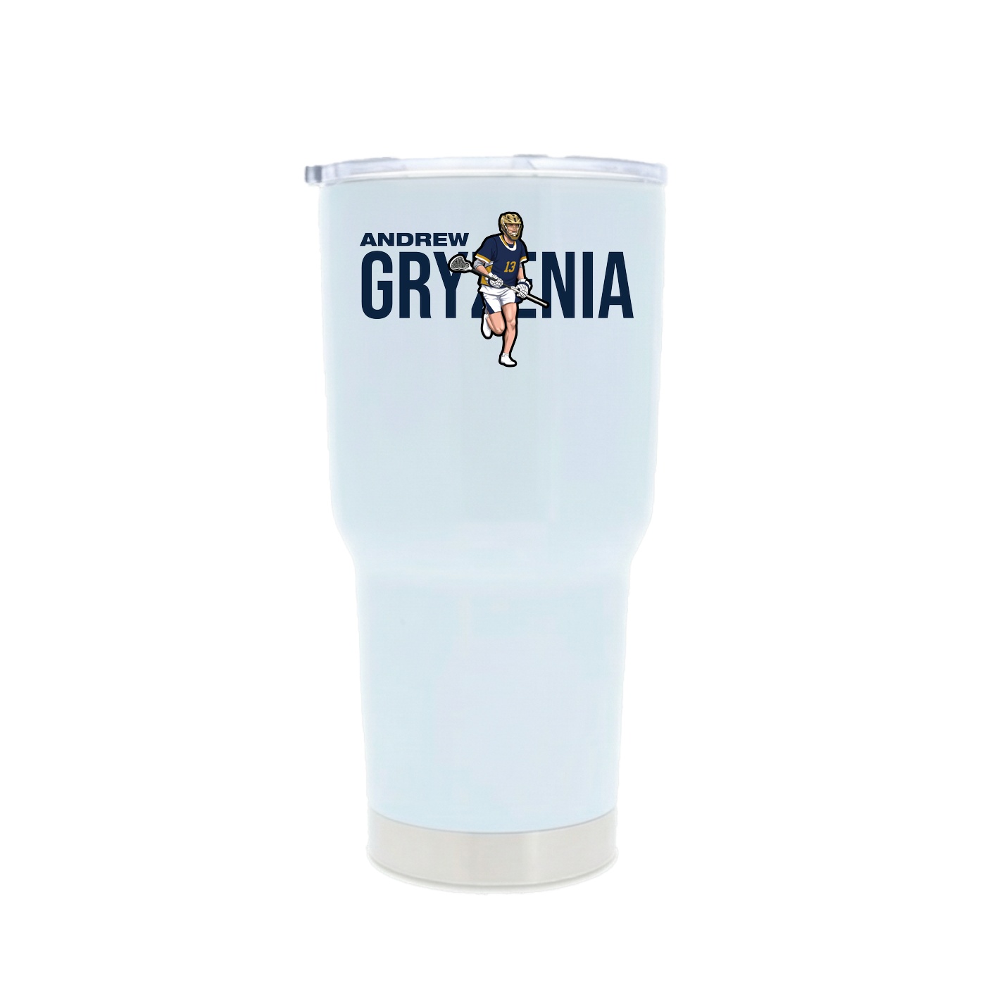 30oz Stainless Steel Tumbler — Player Name in White