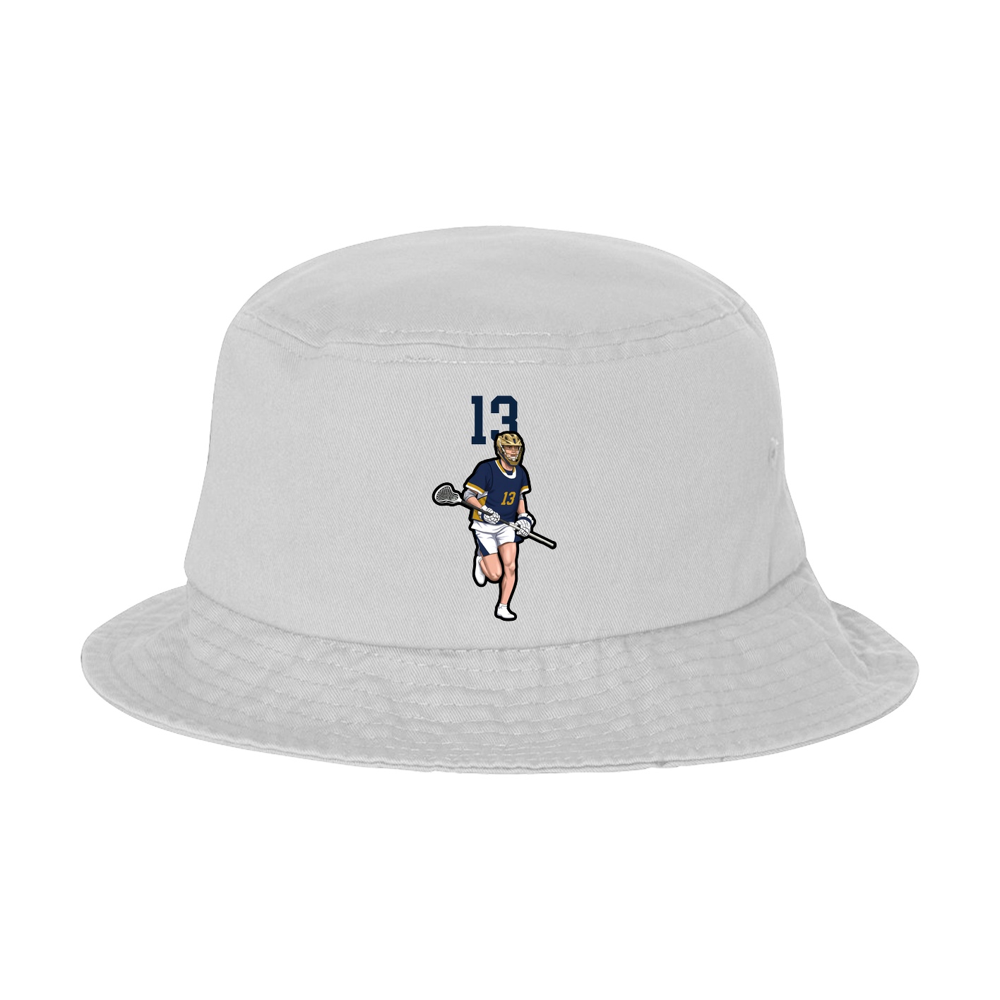 Bucket Cap — Number Top in White