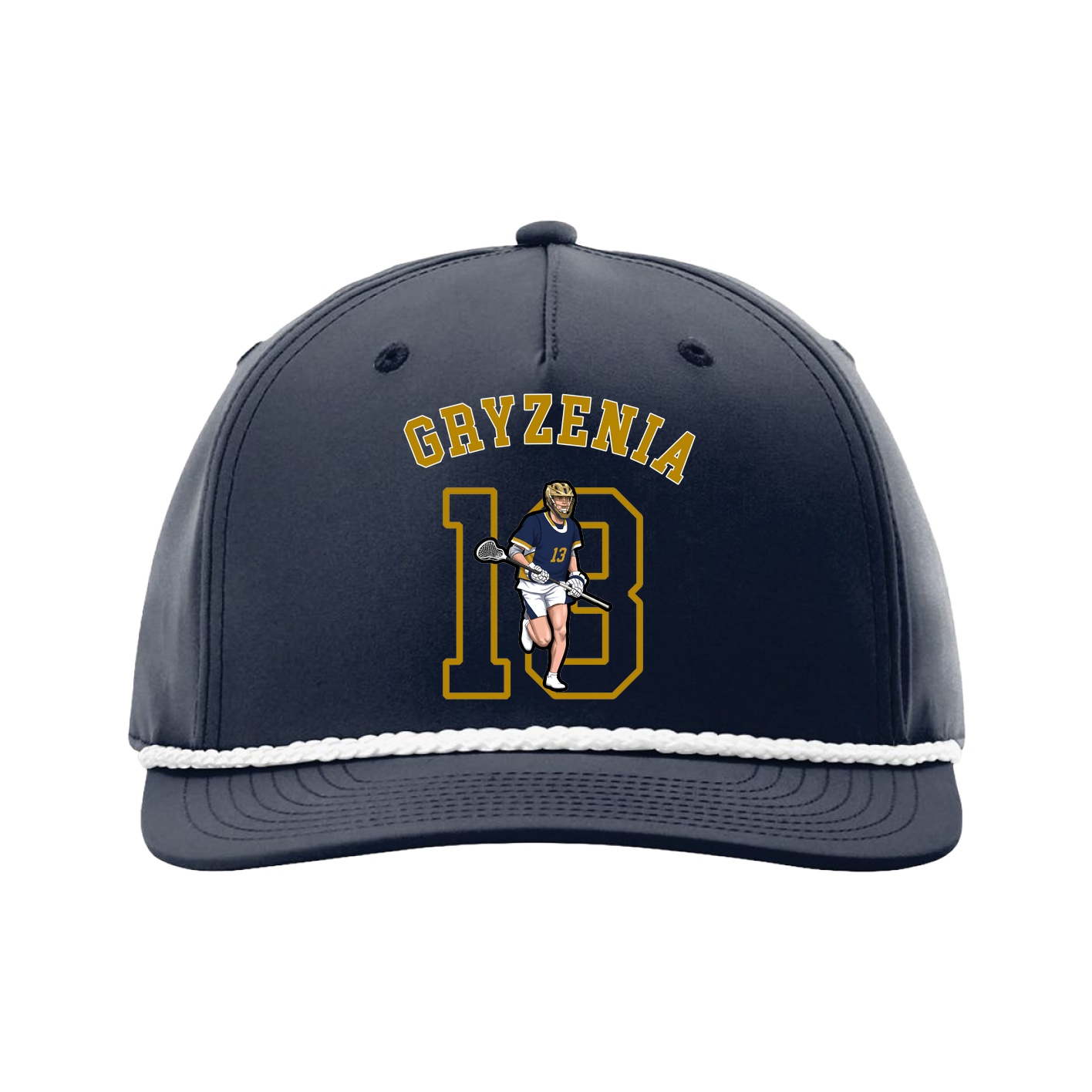 Five-Panel Classic Rope Cap — Shirsey Arch in Navy