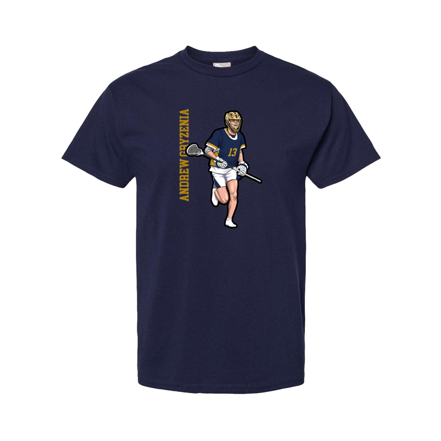 Youth Tee — Name Vertical in Navy
