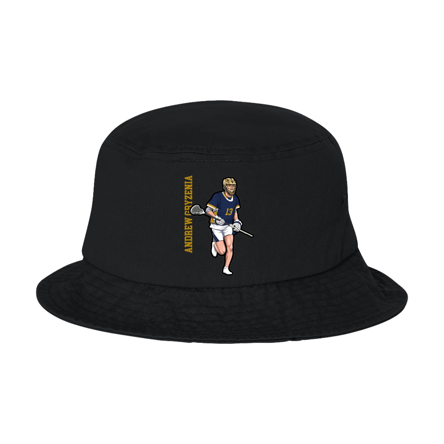 Bucket Cap — Name Vertical in Black