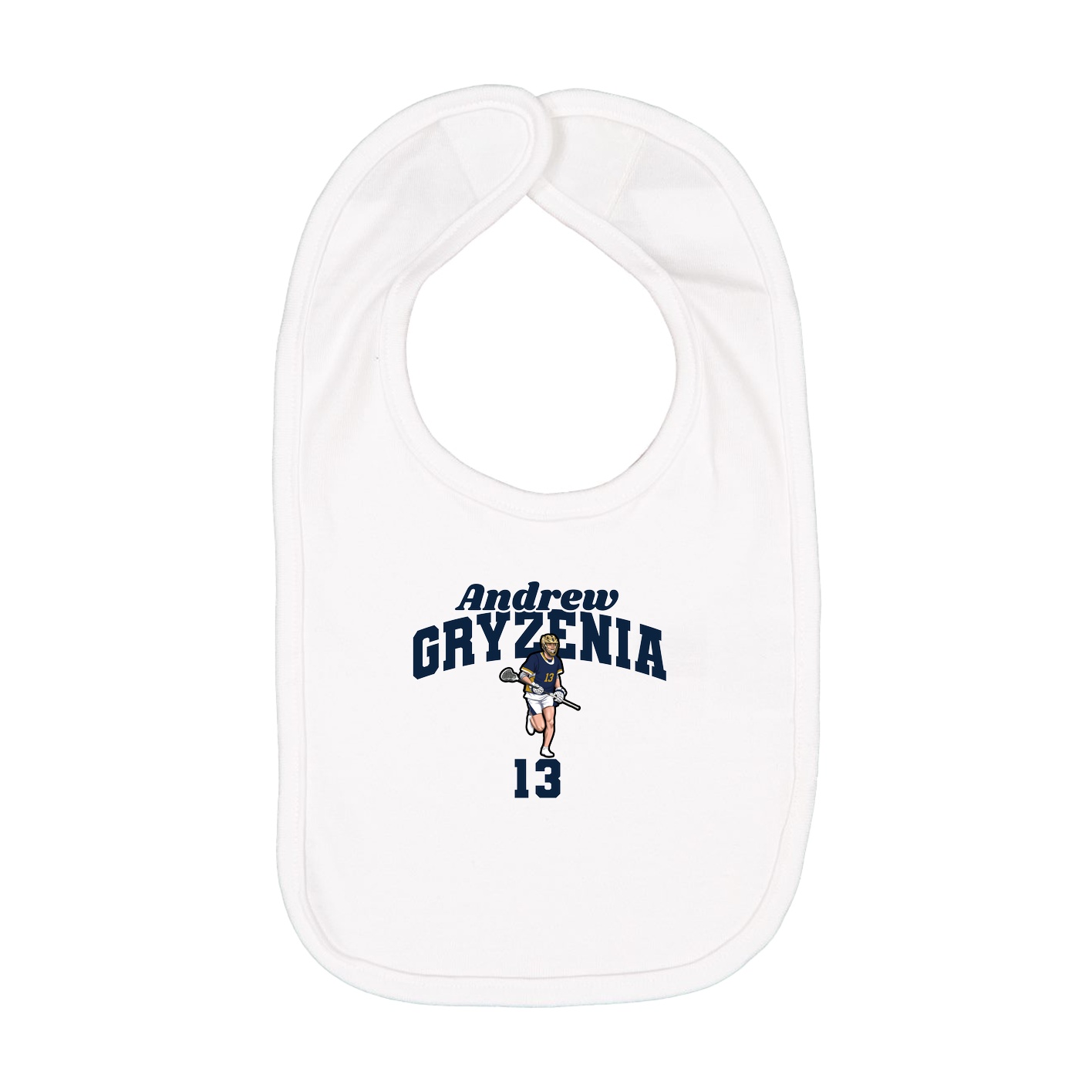 Infant Bib — Signature Arch in White