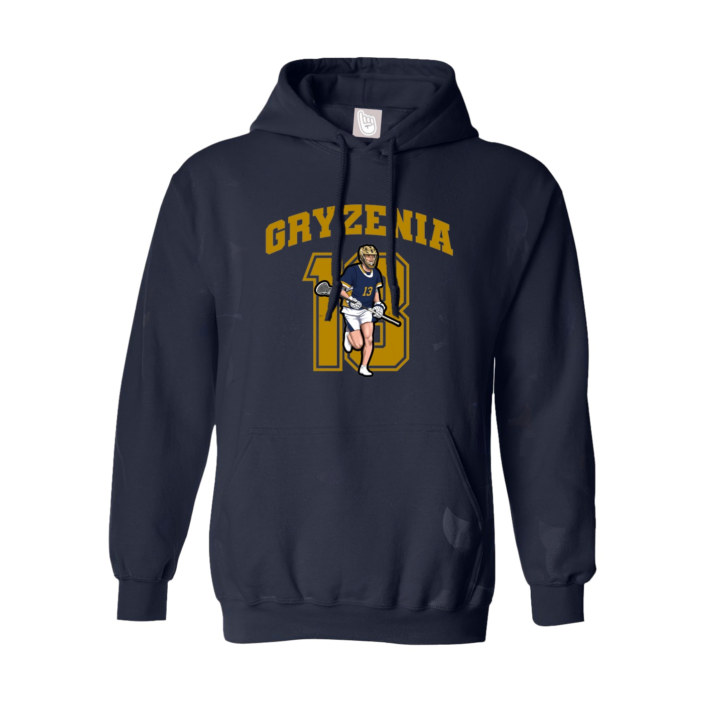 Hoodie — Number in Navy
