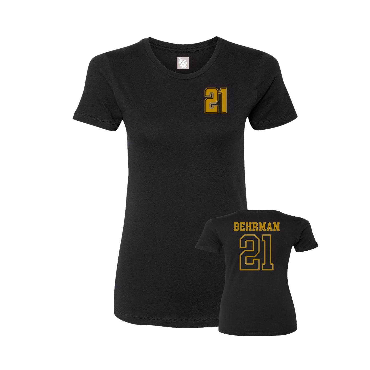 Womens Tee — Chest Back in Black