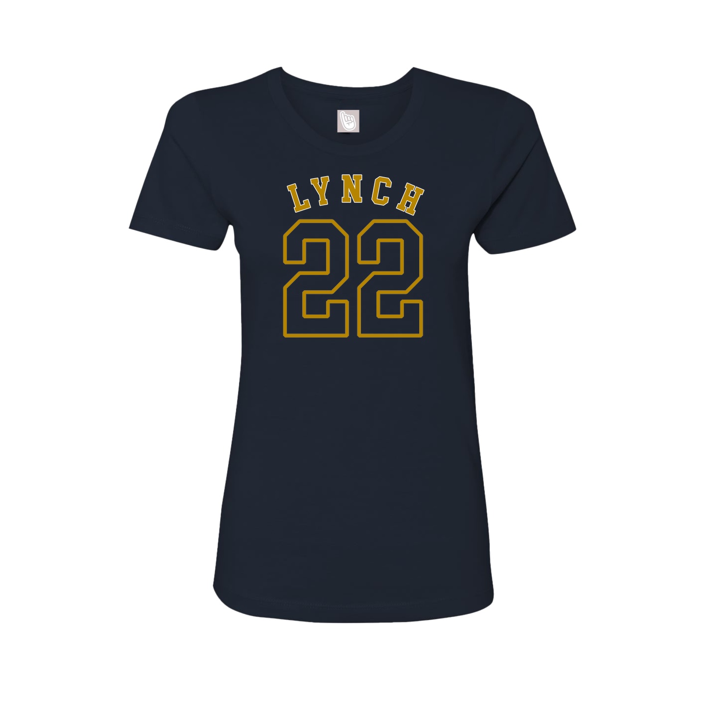 Fitted Women's Tee — Shirsey Arch in Navy