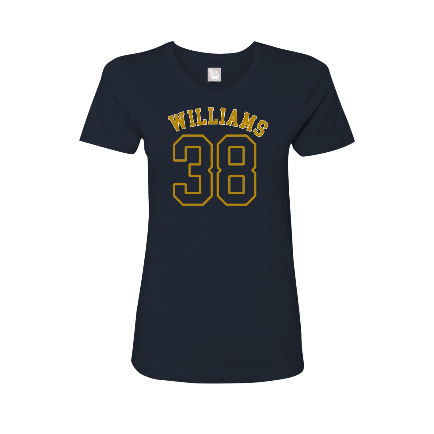 Fitted Women's Tee — Shirsey Arch in Navy