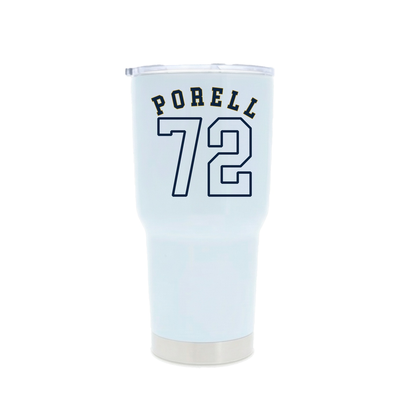 30oz Stainless Steel Tumbler — Shirsey Arch in White