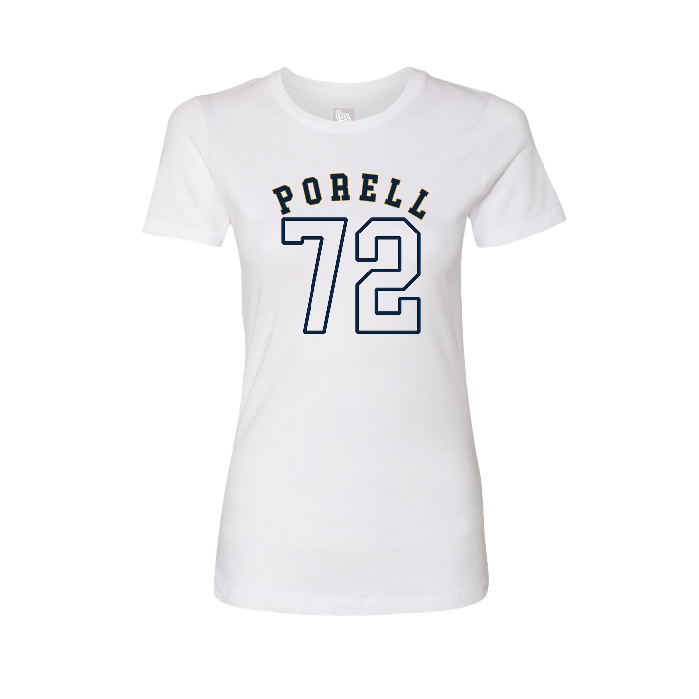 Fitted Women's Tee — Shirsey Arch in White