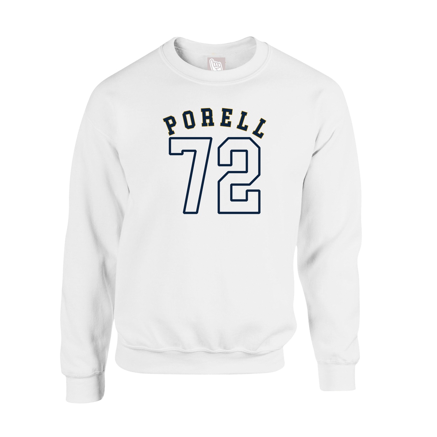 Fleece Crew — Shirsey Arch in White