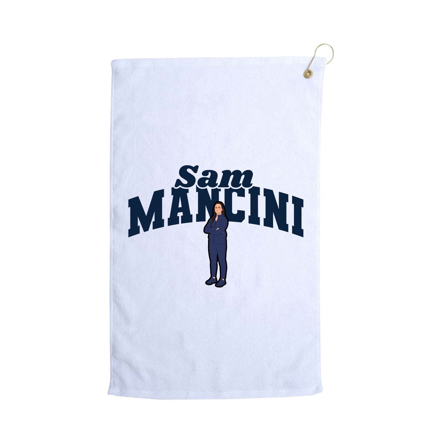 Golf Towel — Signature Arch in White