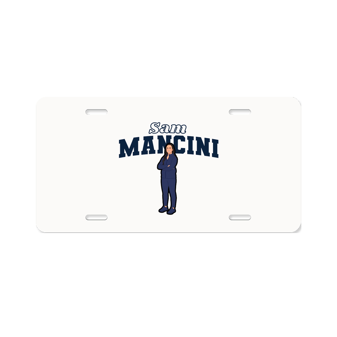 License Plate — Name Arch in Classic