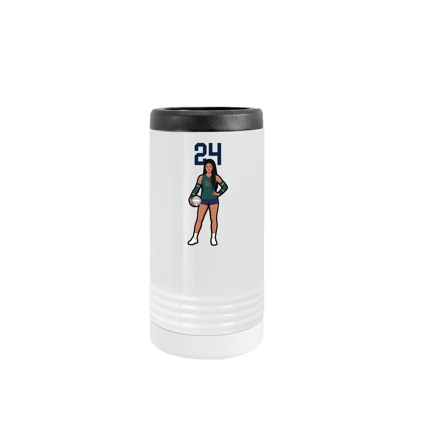 Slim Beverage Holder — Number Top in White