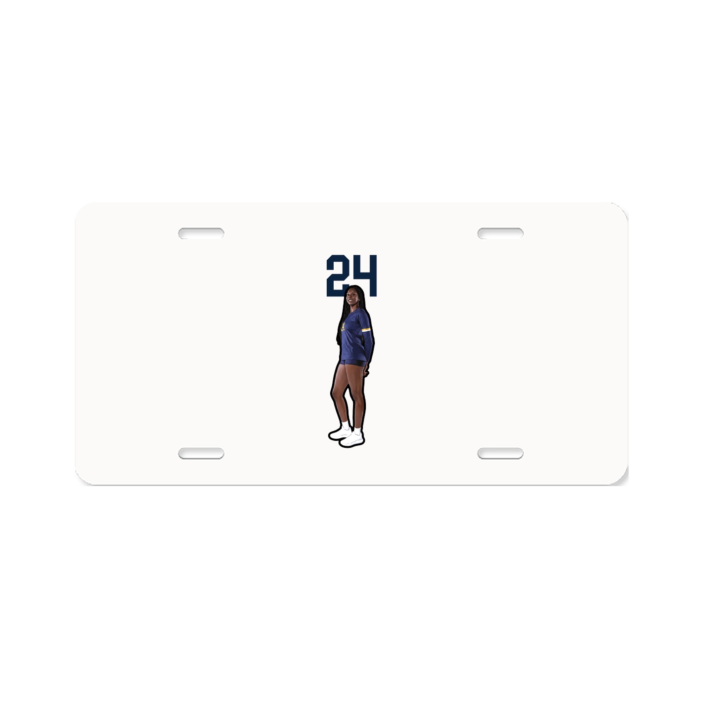 License Plate — Number Top in Classic