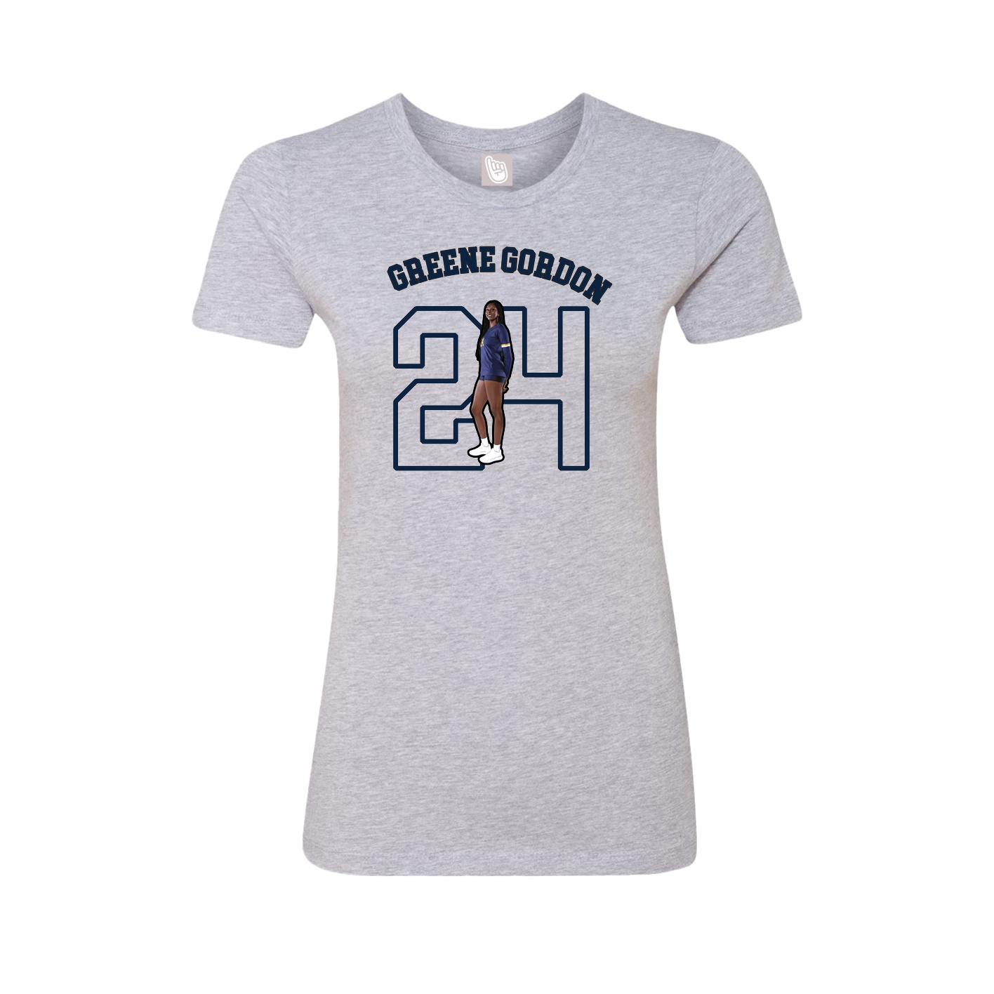 Fitted Women's Tee — Shirsey Arch in Grey