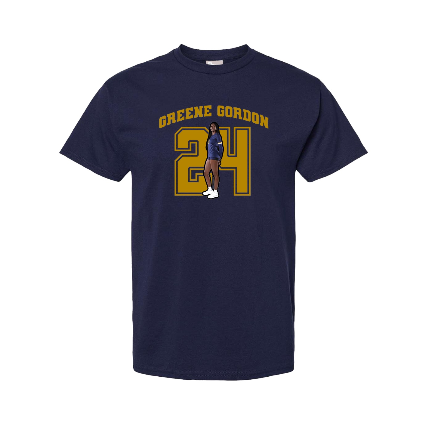 Youth Tee — Number in Navy