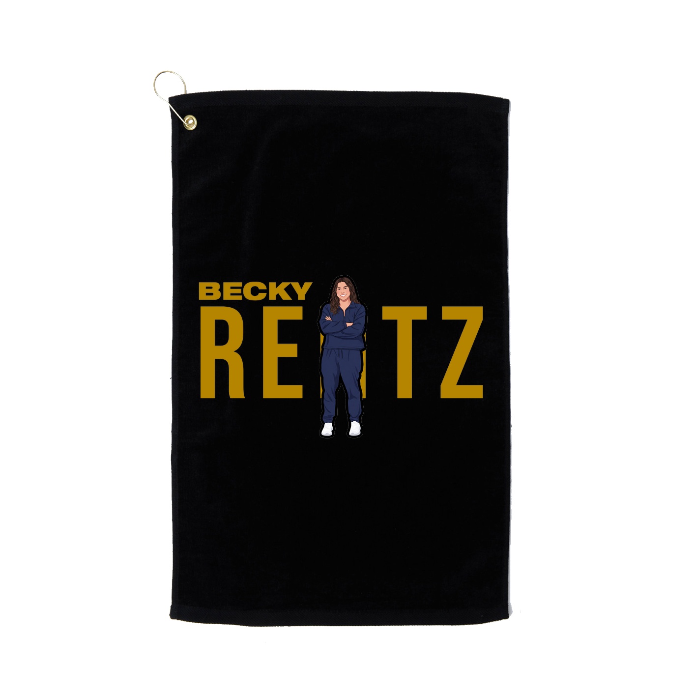 Golf Towel — Player Name in Black