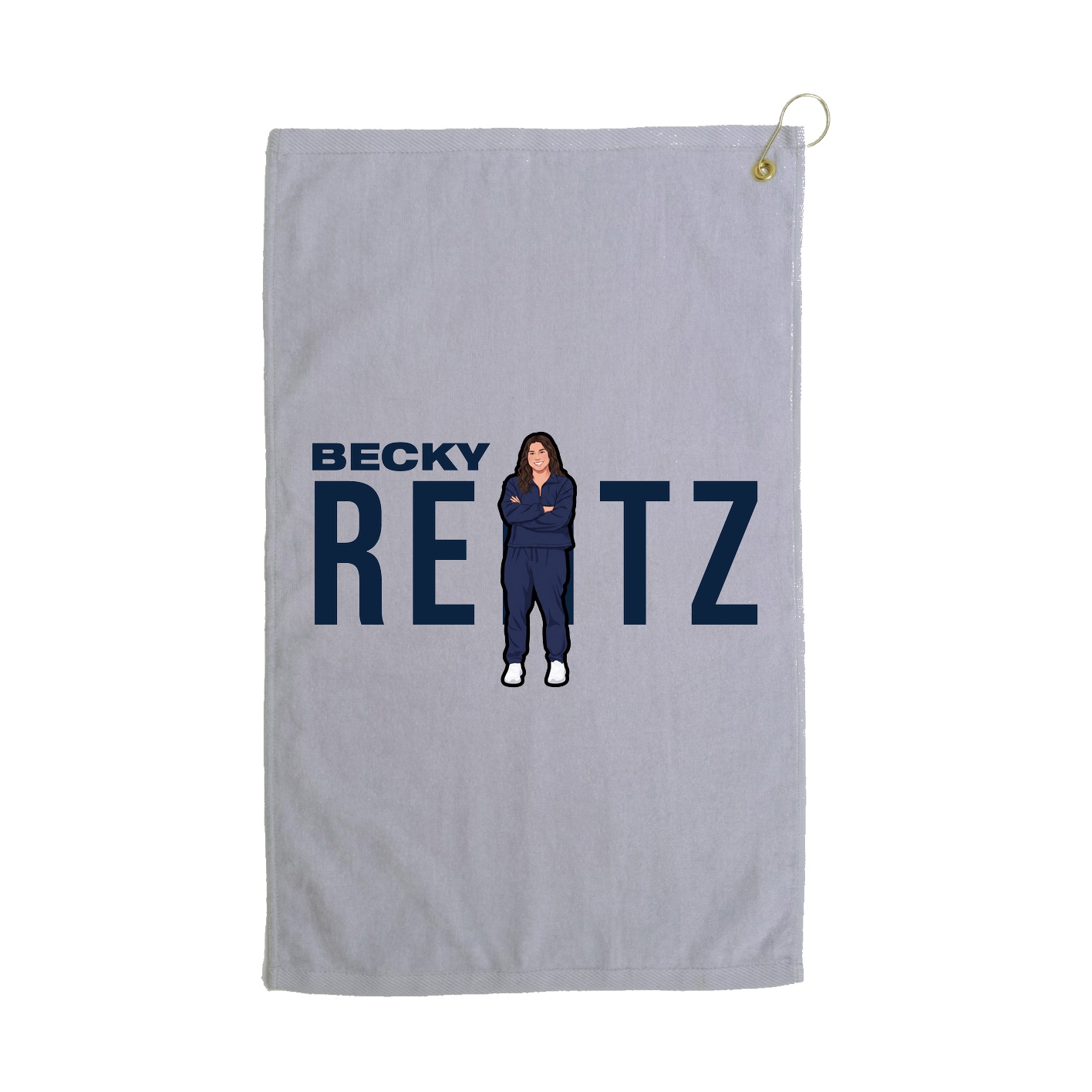 Golf Towel — Player Name in Grey