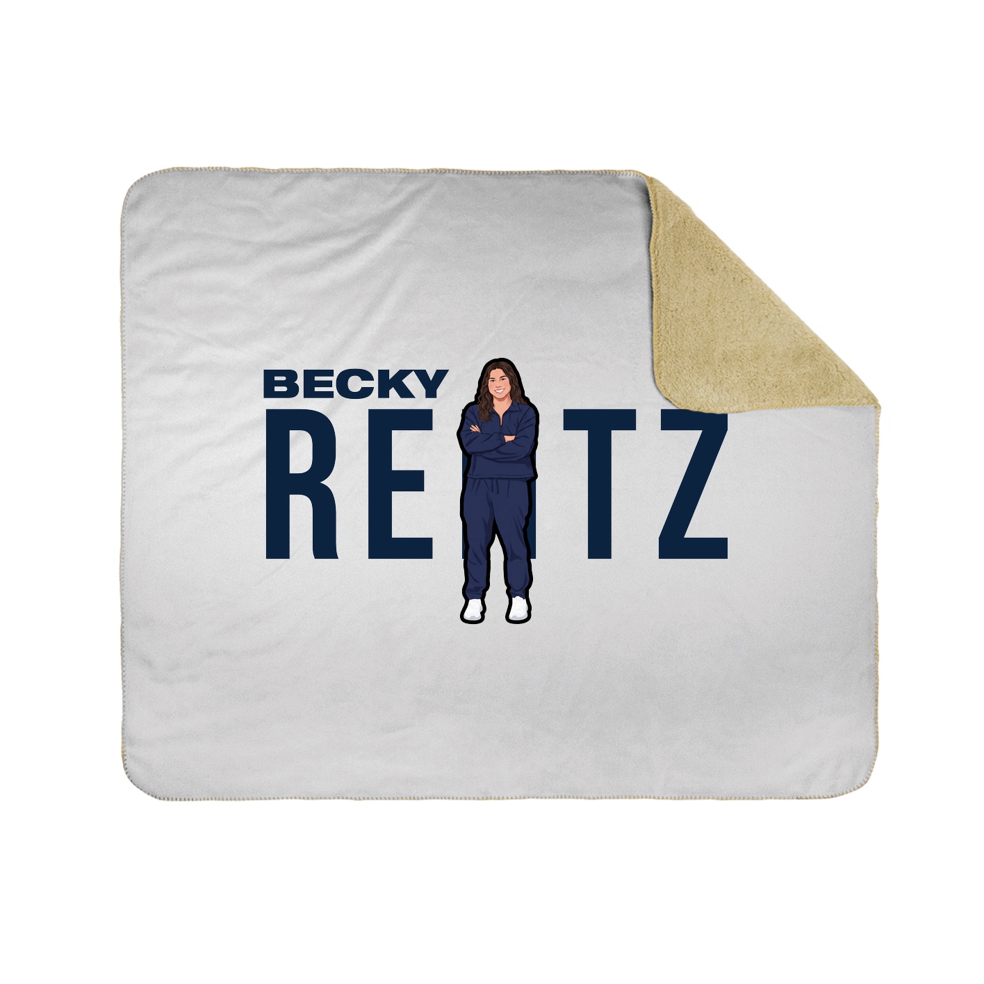 Throw Blanket — Player Name in White