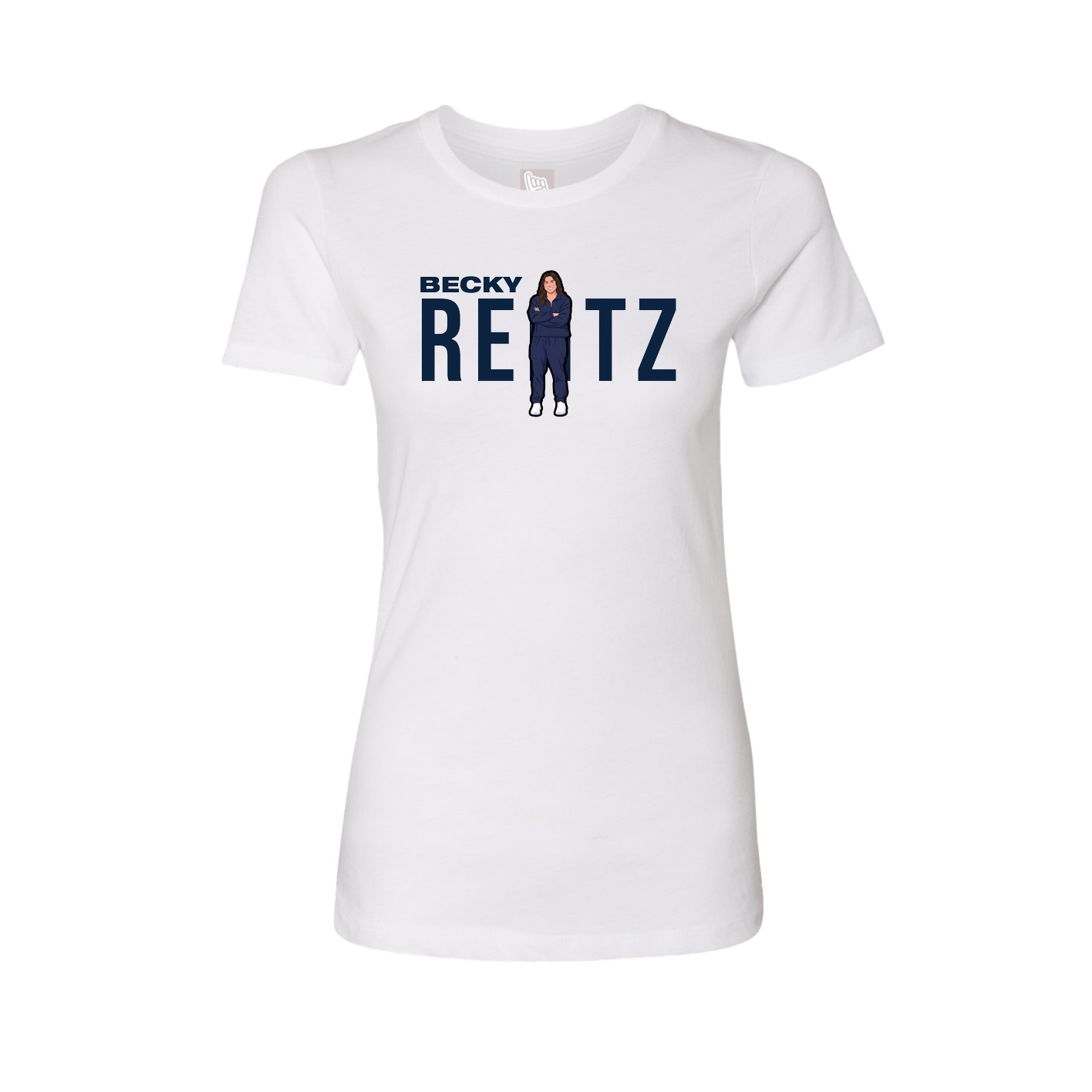 Fitted Women's Tee — Player Name in White