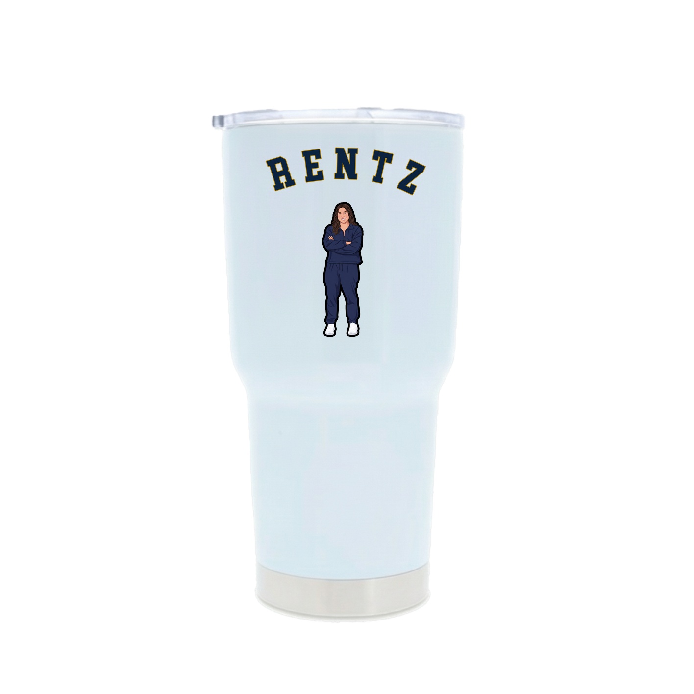 30oz Stainless Steel Tumbler — Shirsey Arch in White