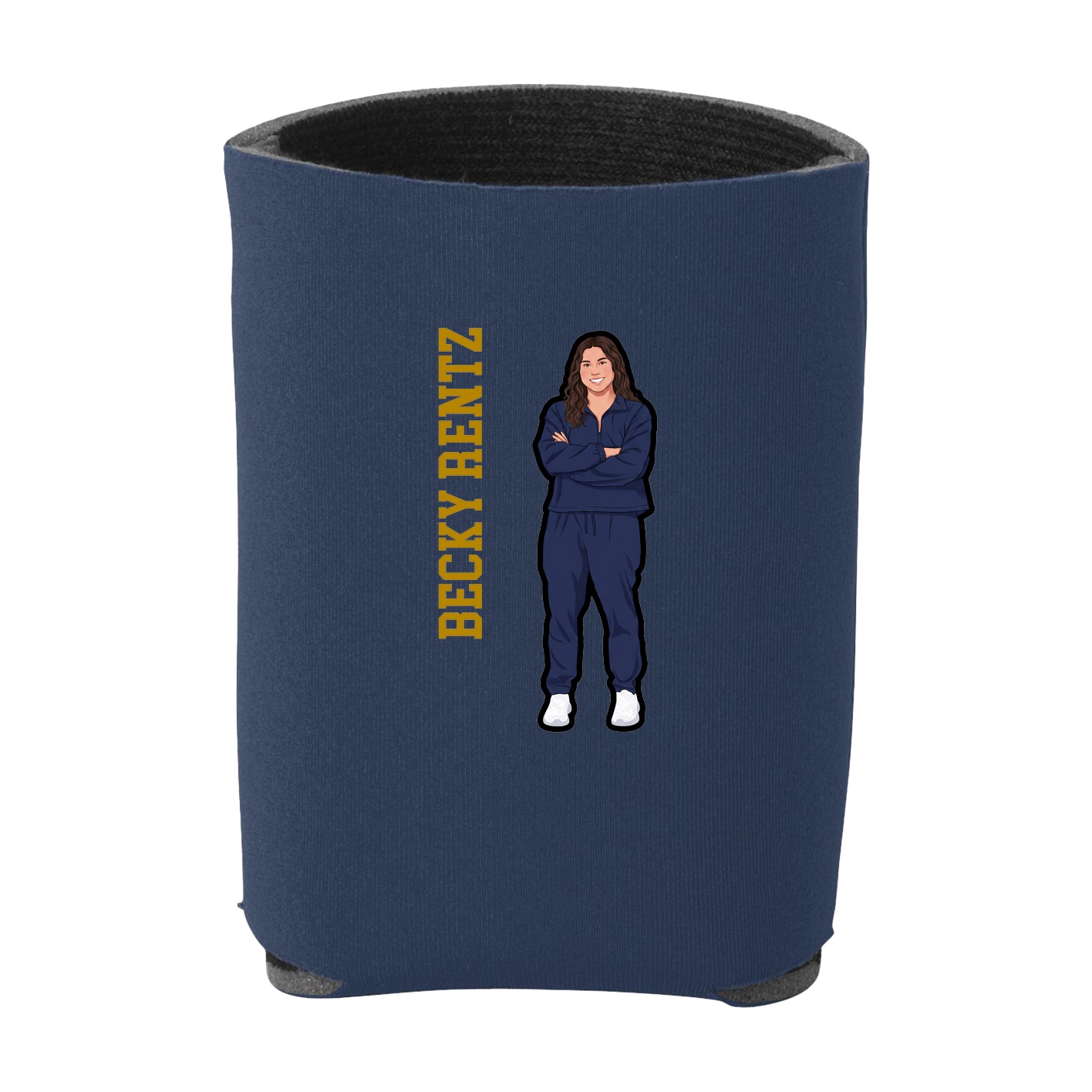 Can Holder — Name Vertical in Navy