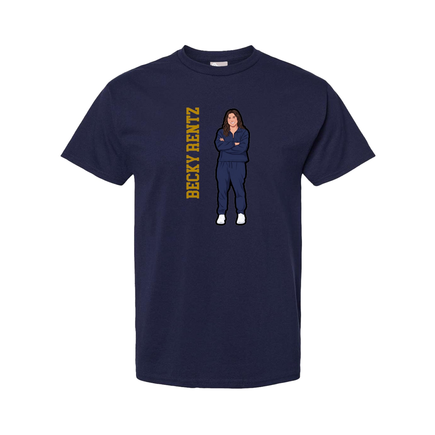 Youth Tee — Name Vertical in Navy