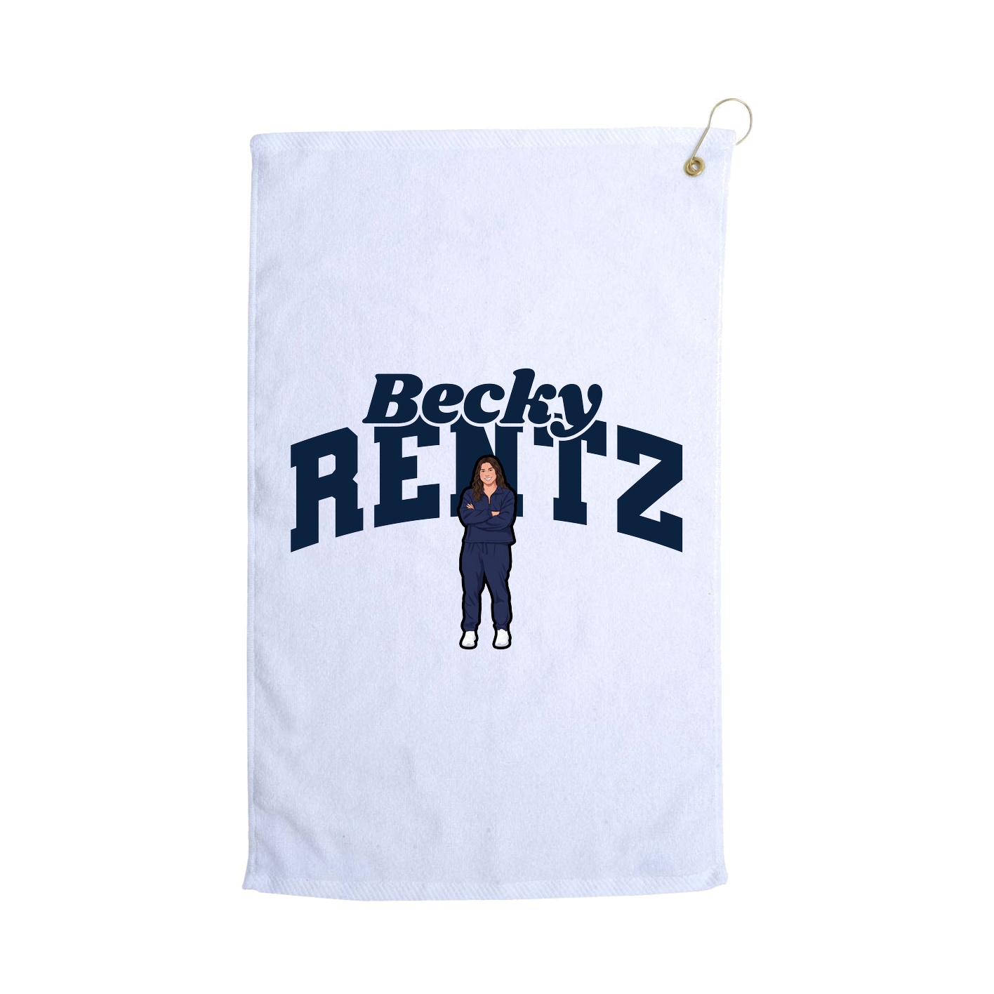 Golf Towel — Signature Arch in White