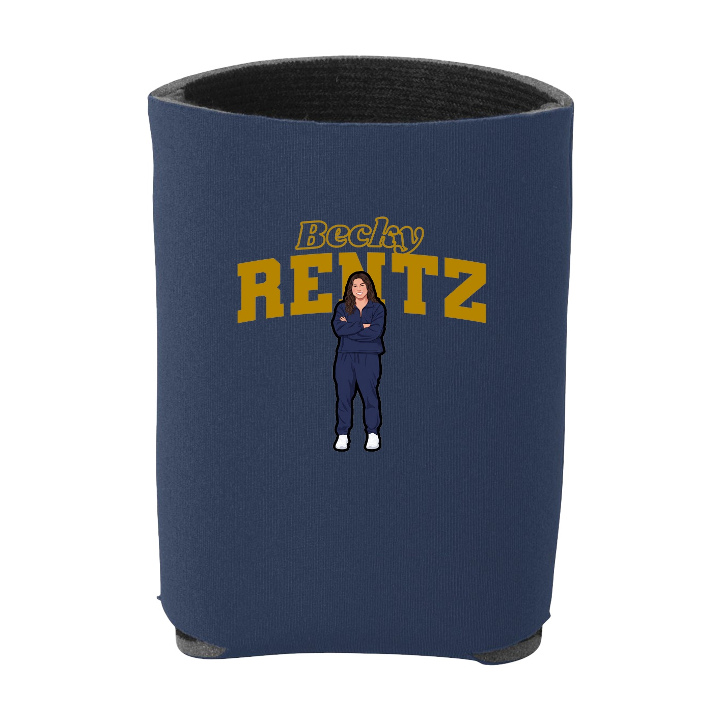 Can Holder — Name Arch in Navy