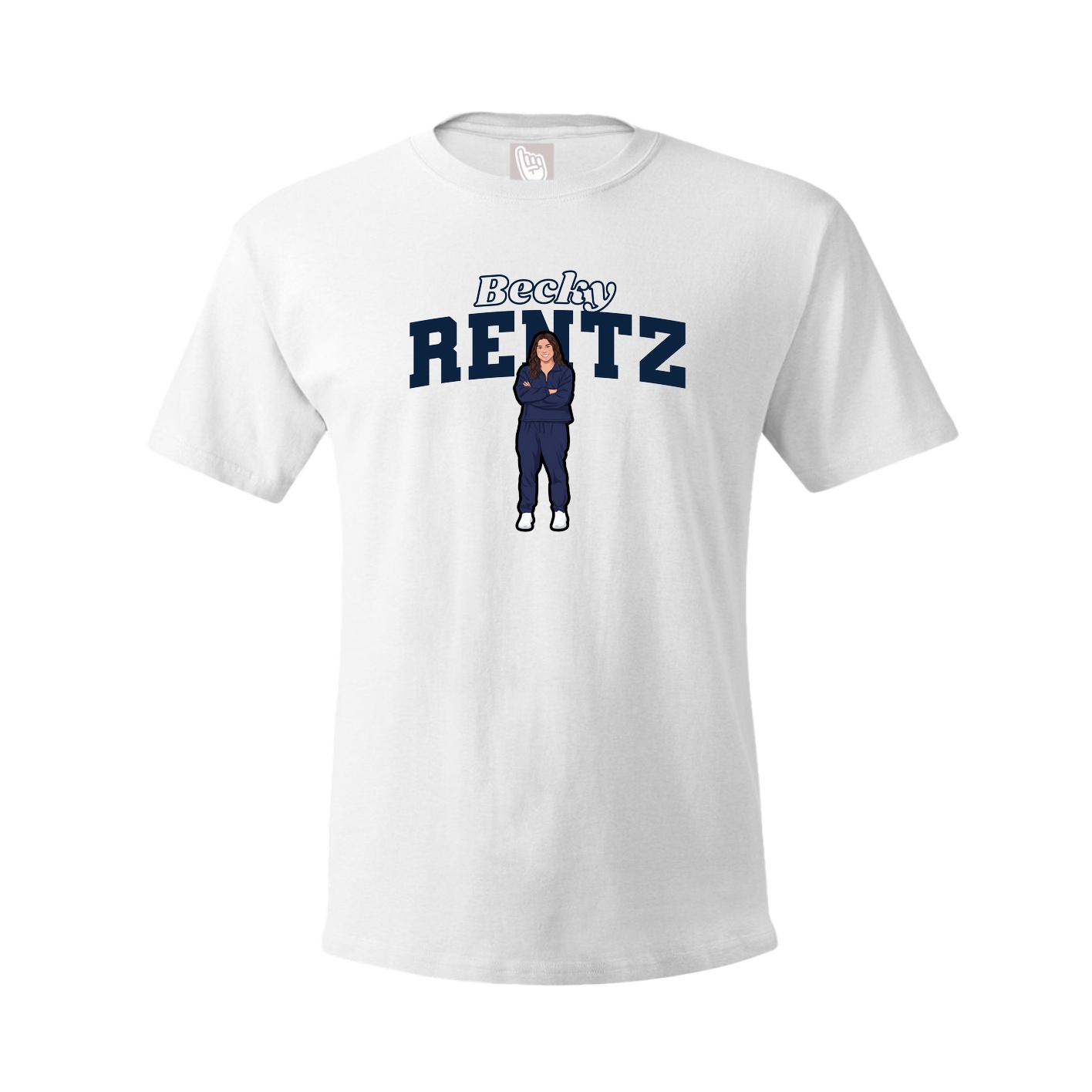 Youth Tee — Name Arch in White