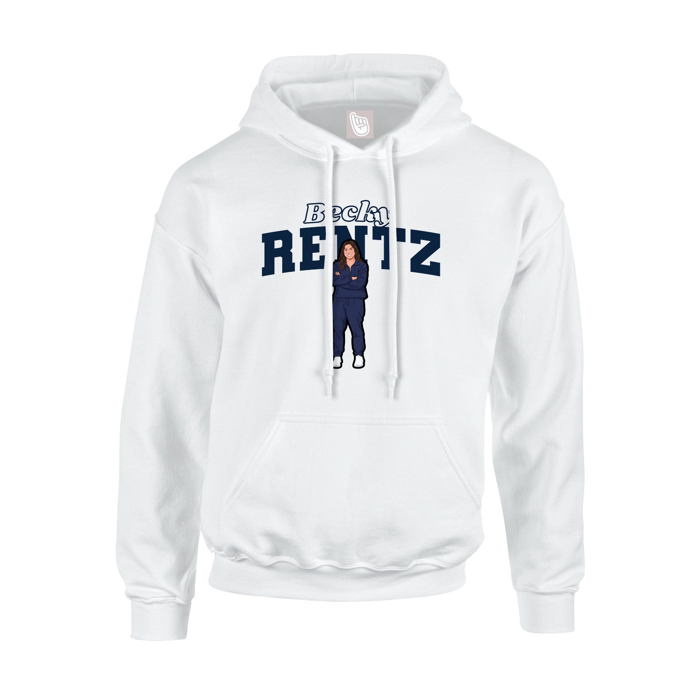 Hoodie — Name Arch in White