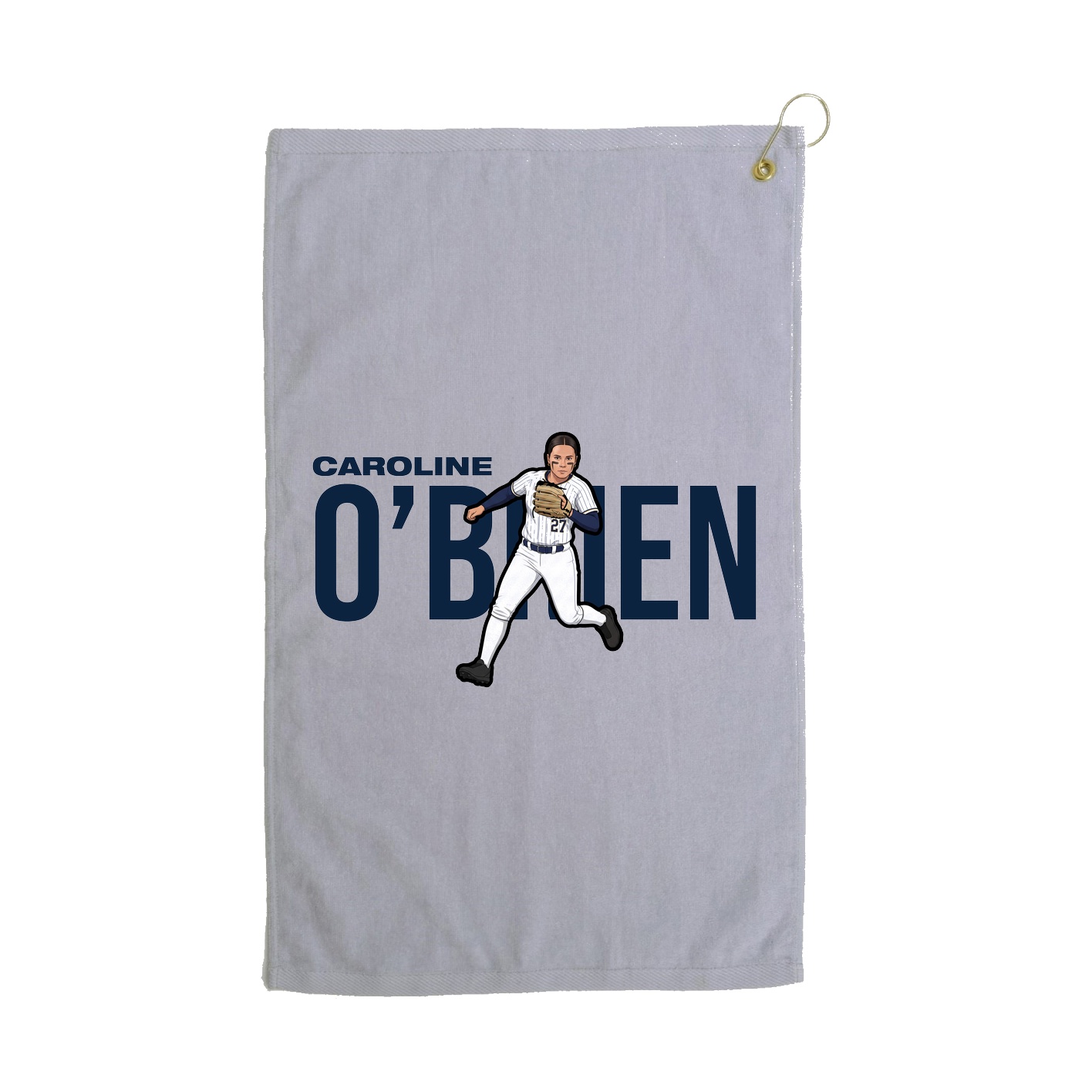 Golf Towel — Player Name in Grey