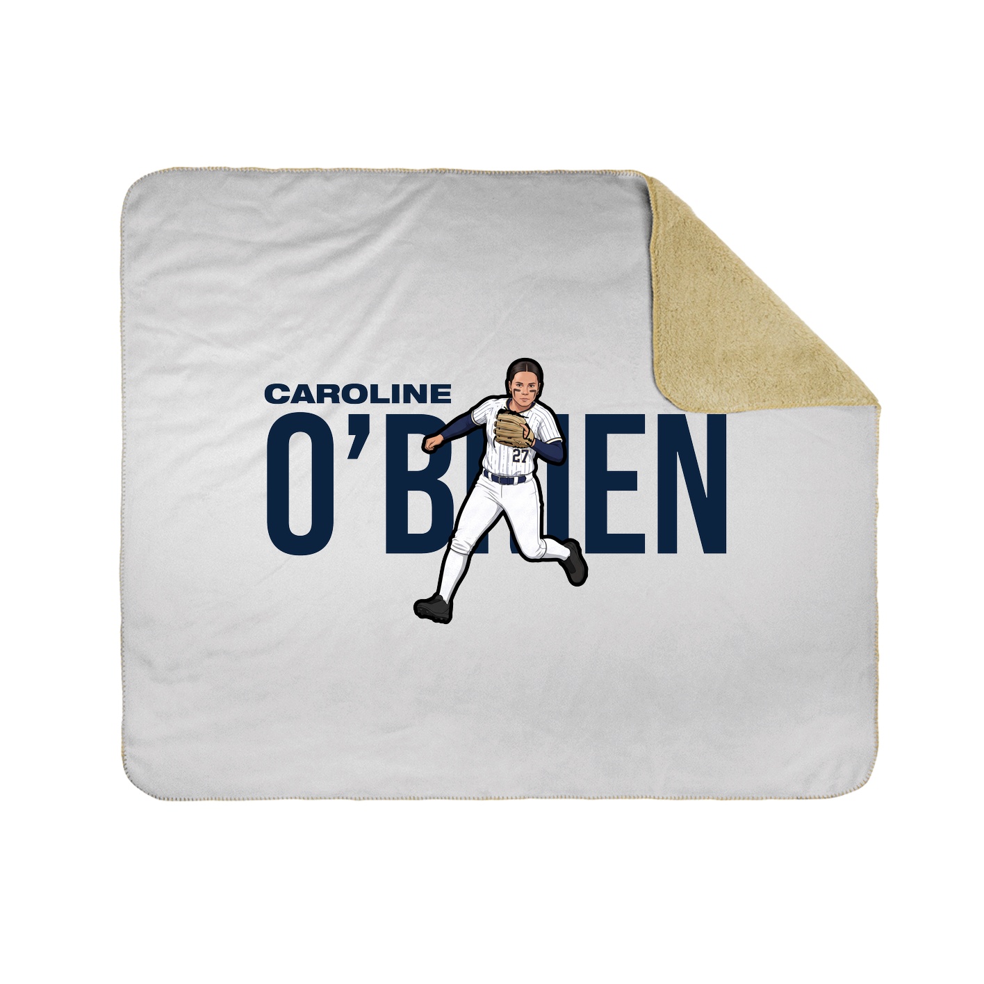 Throw Blanket — Player Name in White