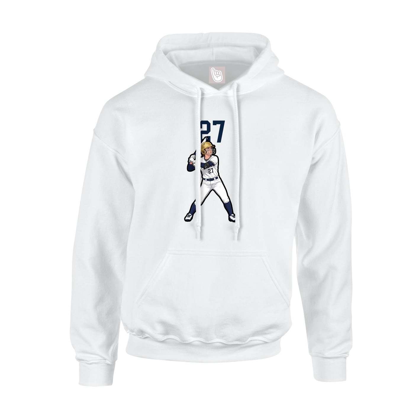 Hoodie — Number Top in White