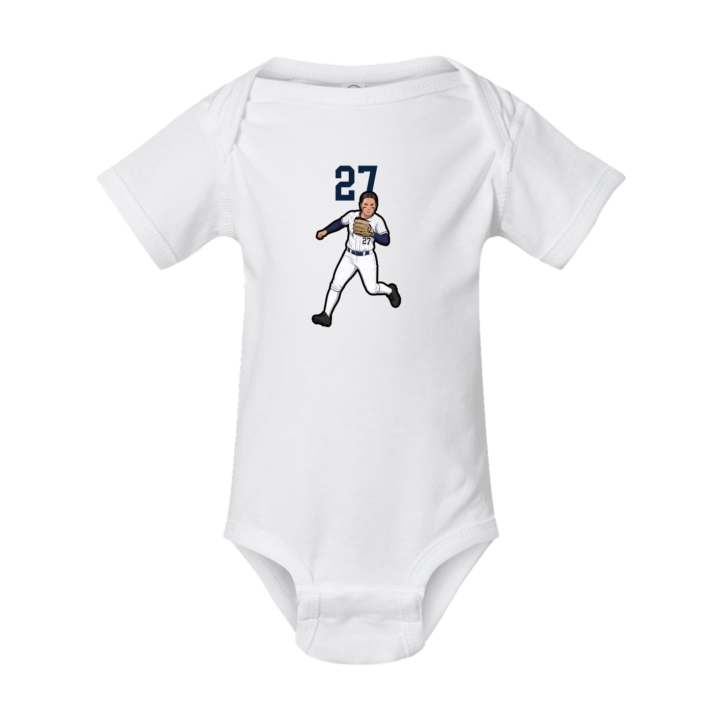 Baby Onesie — Number Top in White