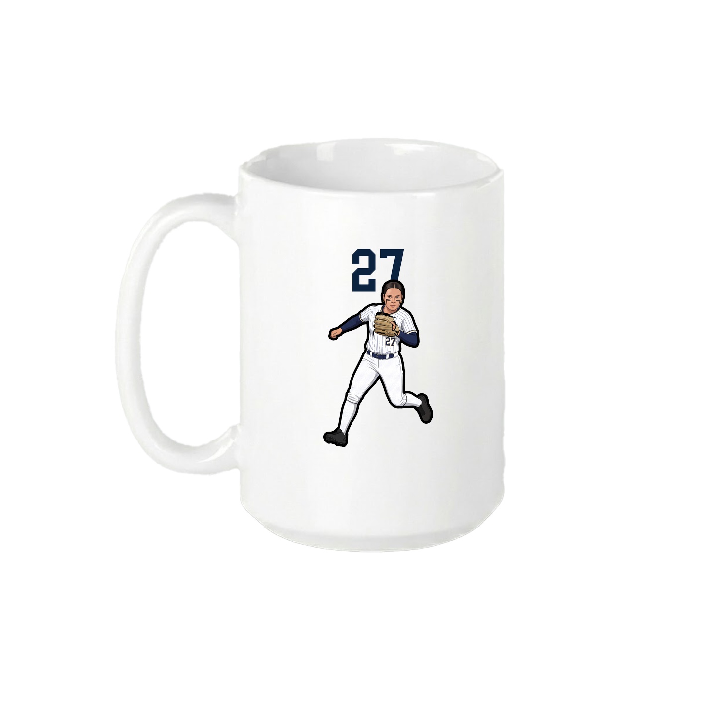 15oz Coffee Mug — Number Top in White
